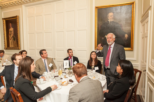 Ambassador Chorba addresses the fellows. 