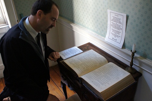 Greg in Wesley's Prayer Room