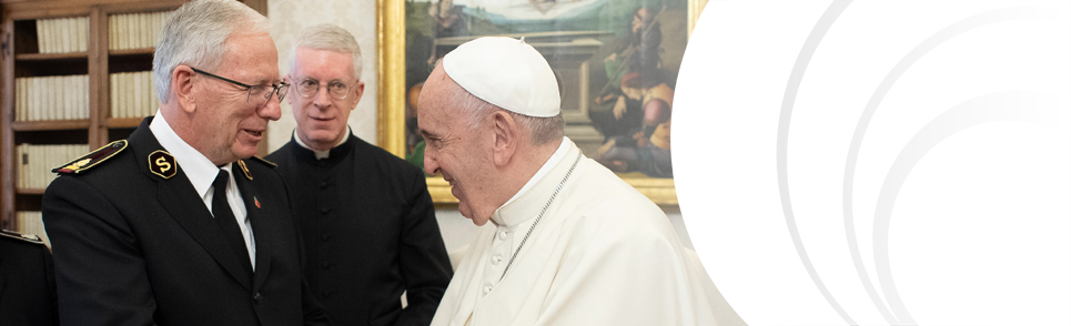 Pope Francis meets General Peddle