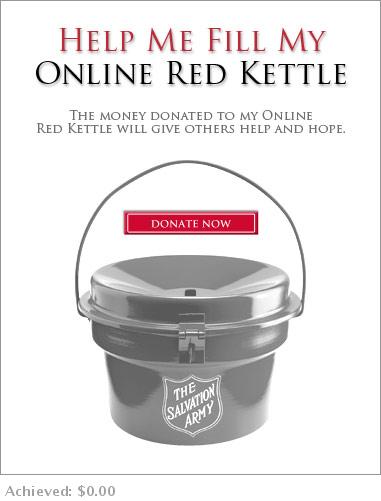 Personal fundraising widget for 2008 Red Kettle campaign