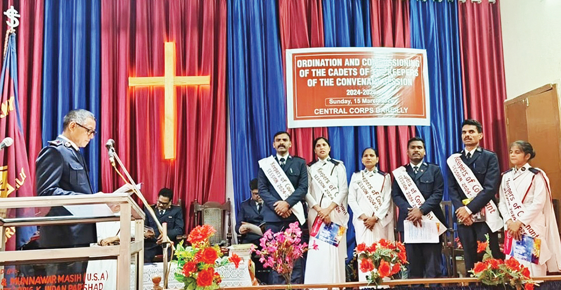 Salvation Army Officers and Newly Ordained Lieutenants in India Northern Territory