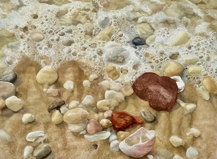 The edge of the water.