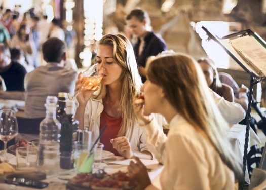 Restaurant scenery with Generation Z diners