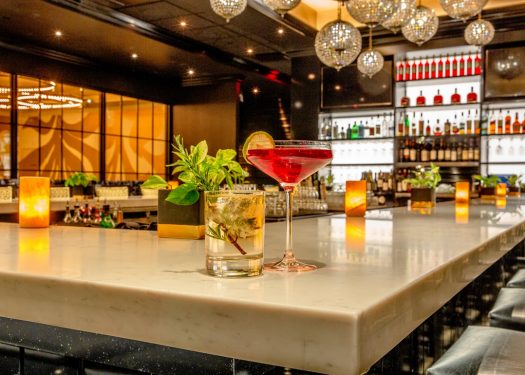 bar atmosphere with mixed drinks