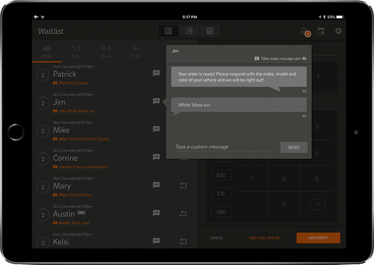 Restaurant Curbside Management Software