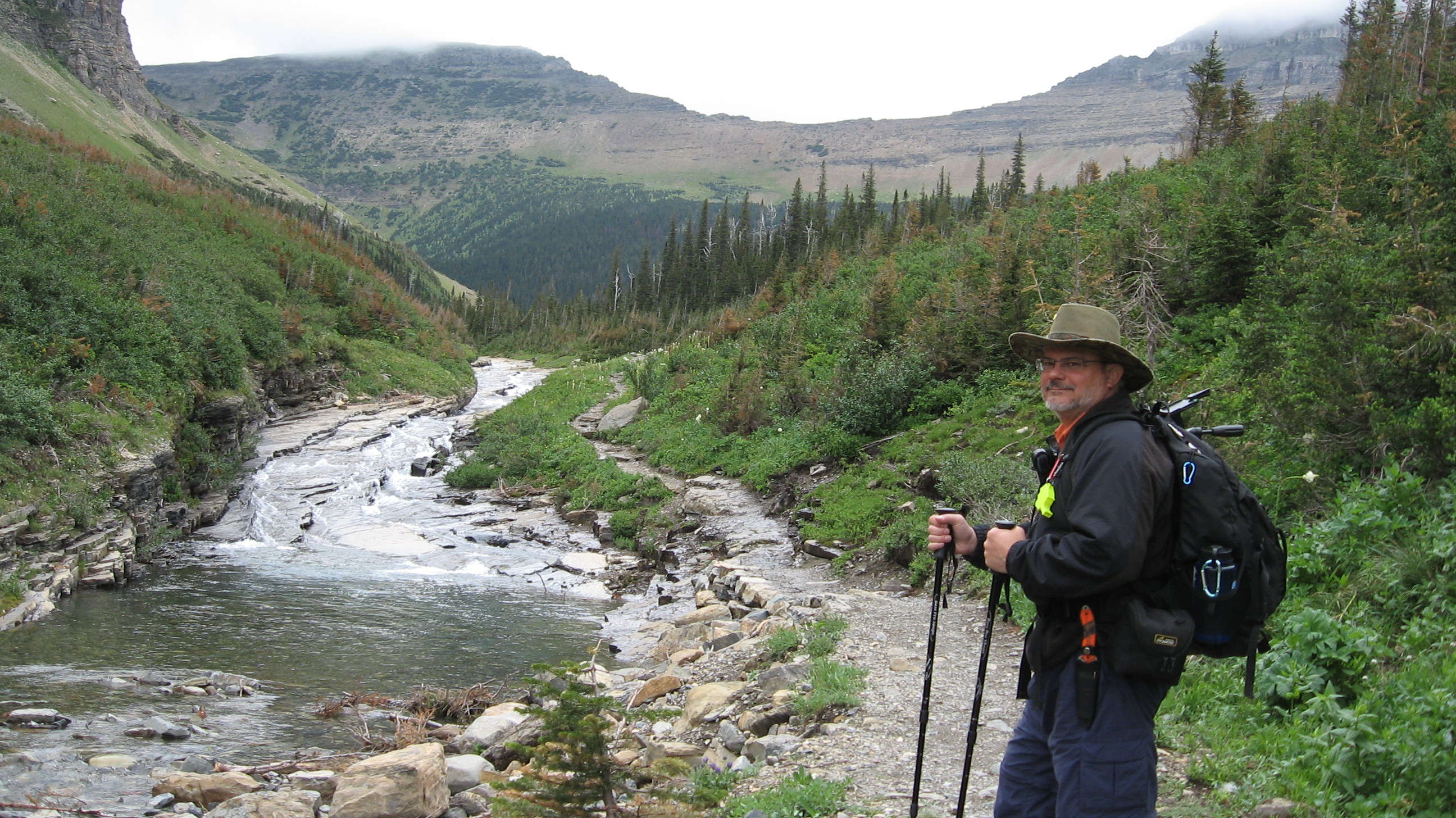 Todd the Hiker at the Siyeh Bend trailhead. (Photo credit: Leah Nystrom)