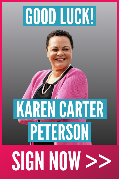 Good Luck Karen Carter Peterson