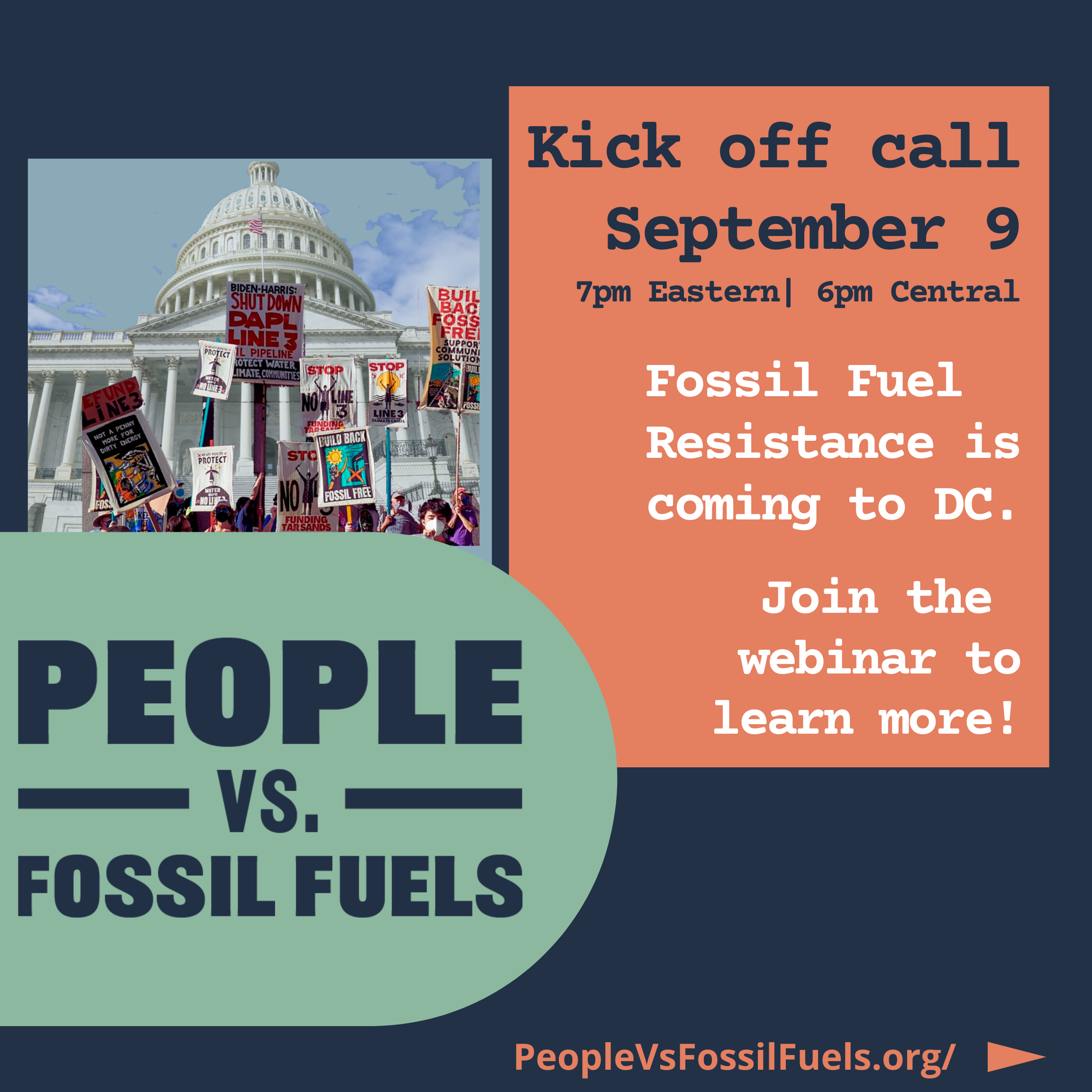 Join the Kick off call to tell President Biden: Build back Fossil Free!