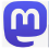 Image: blue conversation bubble with a white m in it, the Mastodon logo