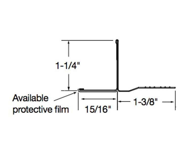 1 1/4 in x 10 ft Armstrong Flush Transition Molding 7904 at Capitol