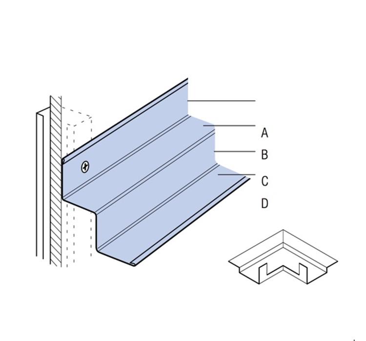 12 ft x 9/16 in x 1/4 in x 5/16 in x 3/4 in USG Shadow Moulding MS134