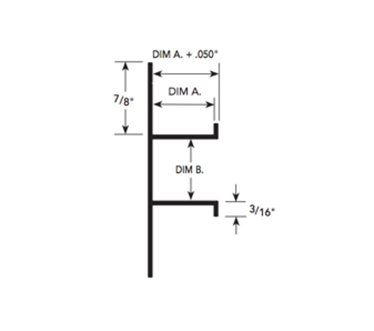 3/4 in x 1/2 in Fry Reglet Channel Screed Control Joint at Capitol