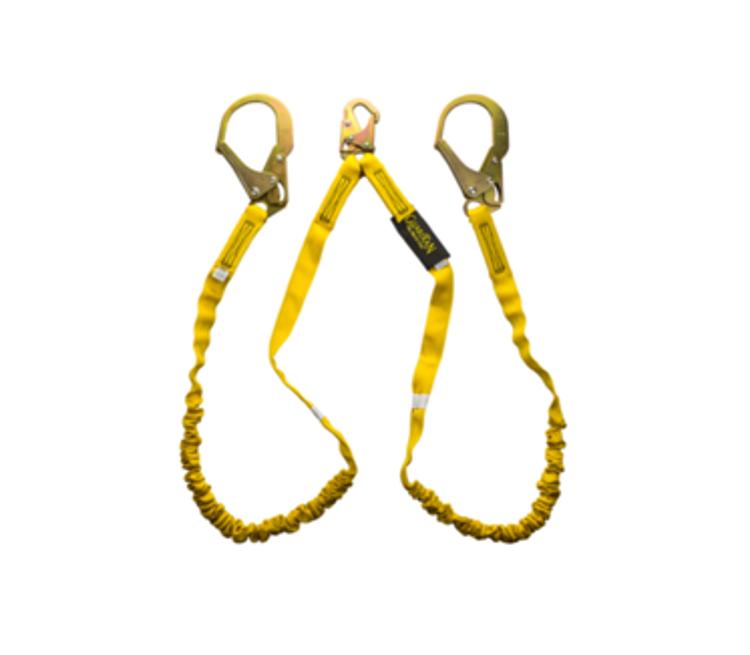 6 ft Guardian Fall Protection Internal Shock Lanyard w/ Steel Rebar