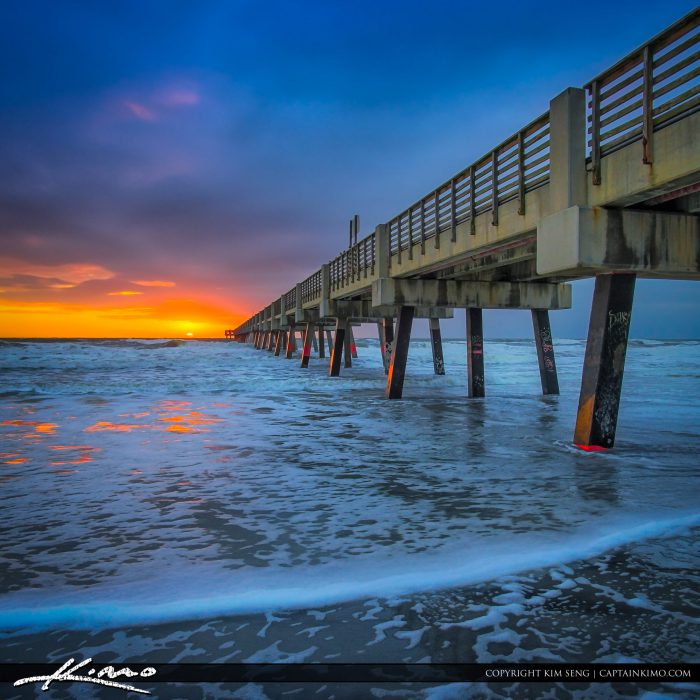 Jacksonville Beach Pier Sunrise HDR Photography by Captain Kimo