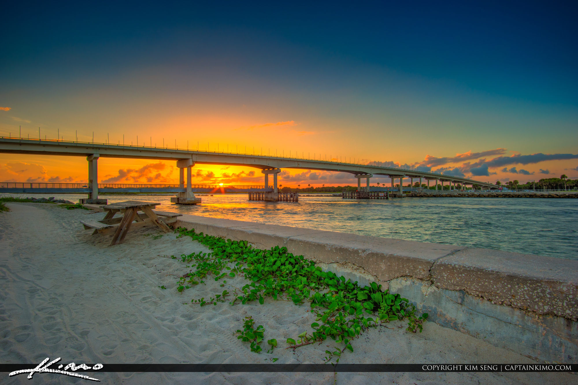Sunset Sebastian Inlet State Park at Jetty