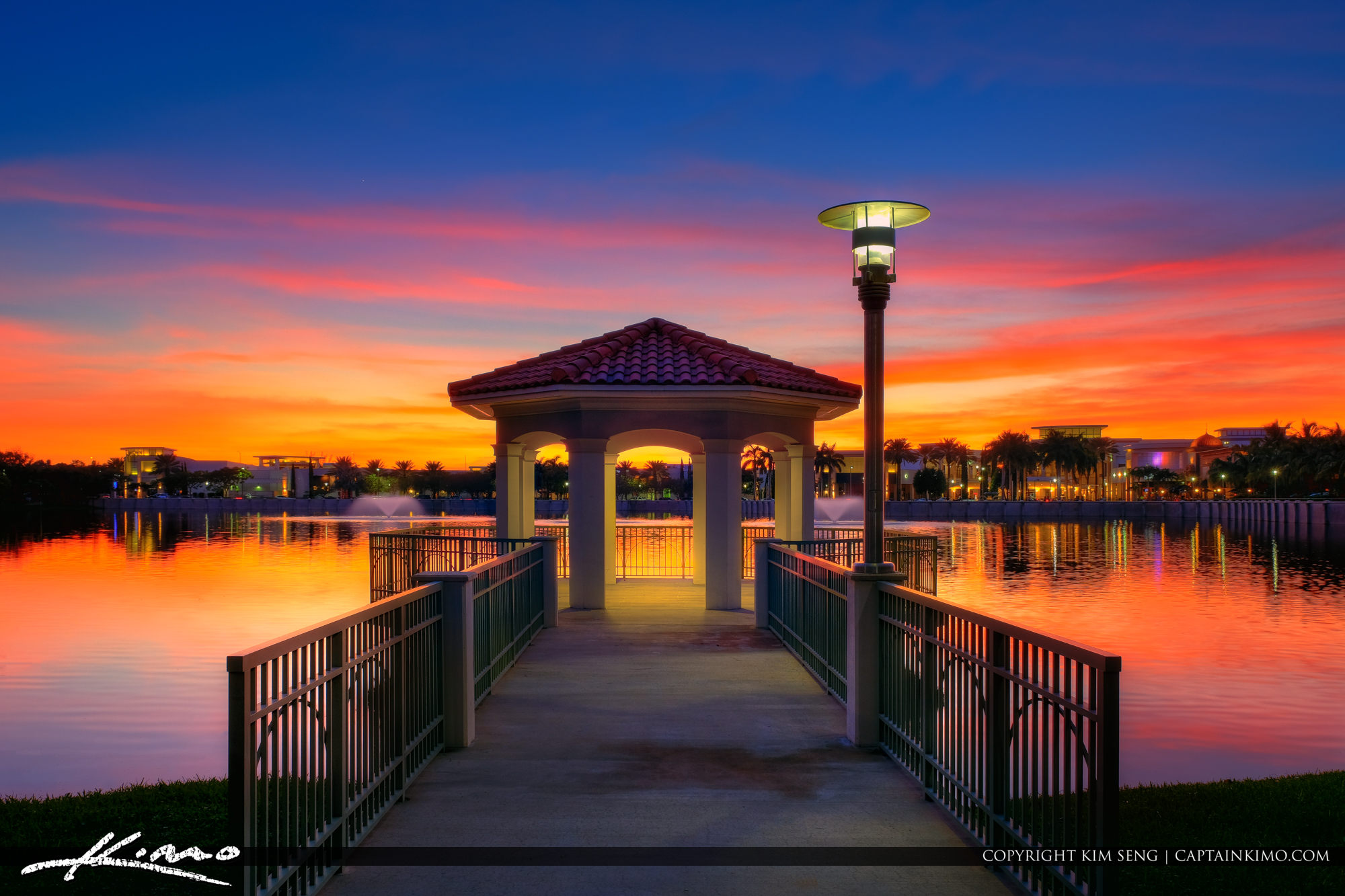 Downtown At The Gardens Sunset Palm Beach Gardens Gazebo