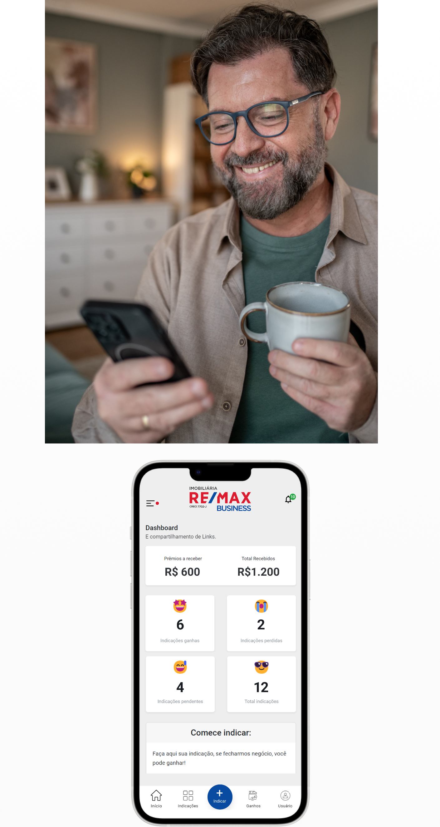 Indique imóveis pro Bruno Moleta e faça mais de 1.000 reais através de uma indicação!