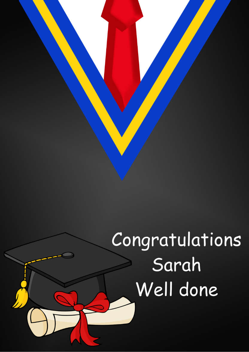 Graduation Card in Card Creator Gallery