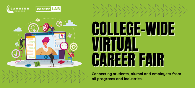 Camosun College Virtual Career Fair Banner