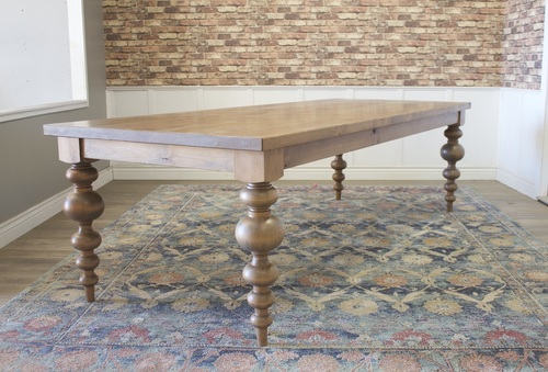 Olivia Turned Leg Dining Table - James+James Furniture | Springdale