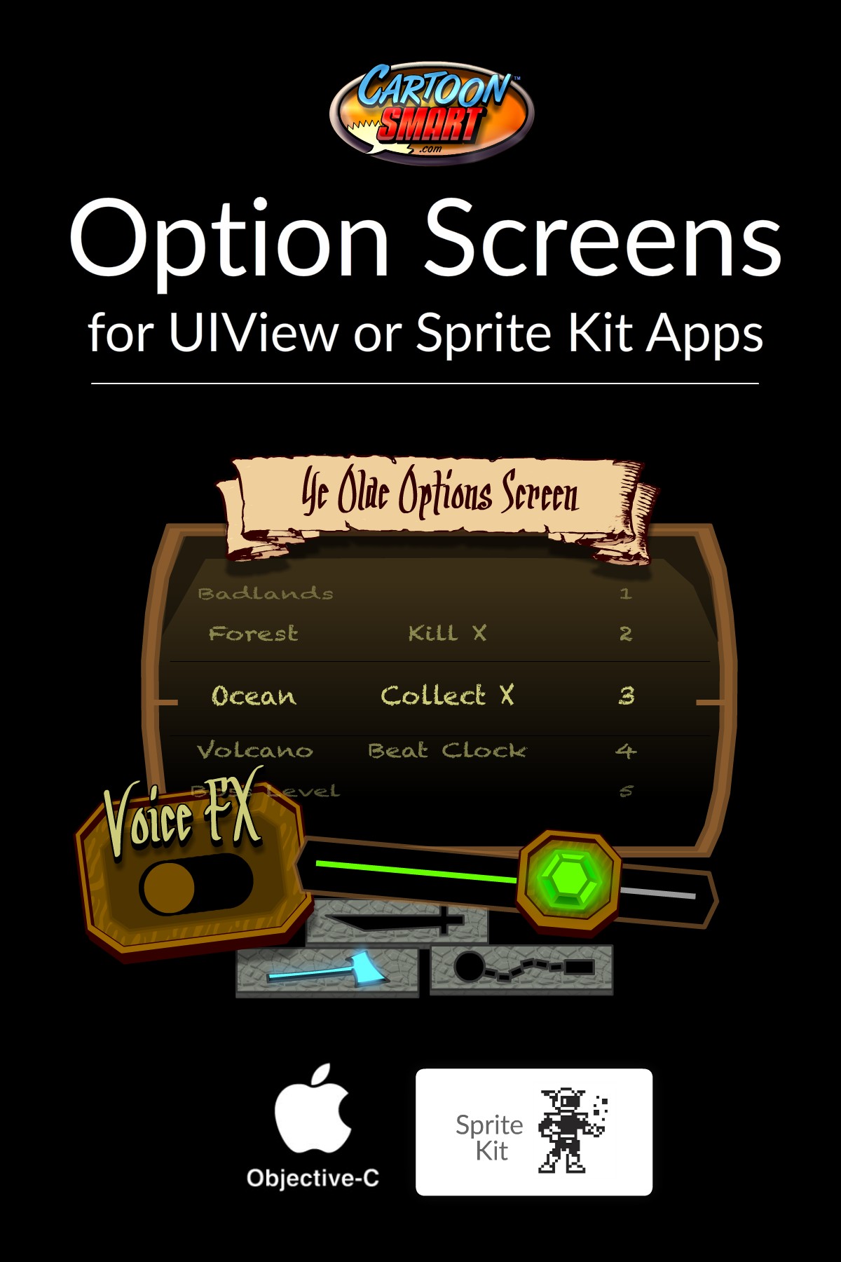 Options Screen for UIView or Sprite Kit Apps - Video Tutorials