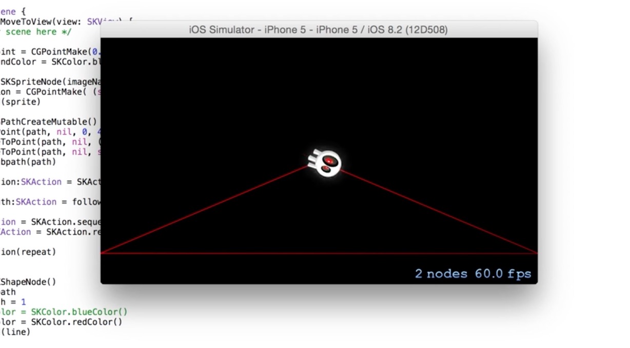 Follow Path Tutorial Sprite Kit and Swift