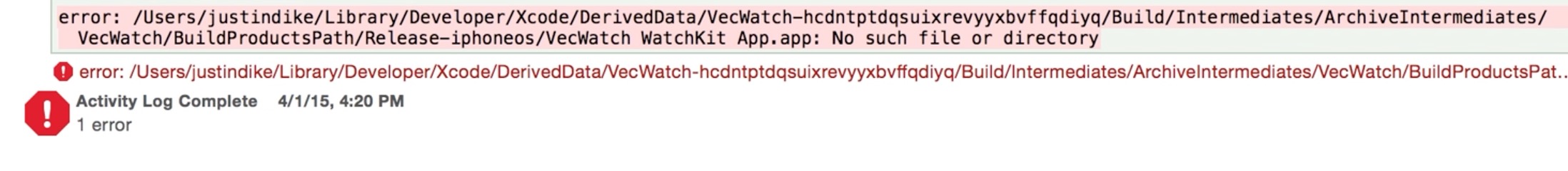 Xcode PBXCp Error