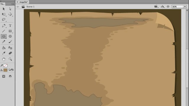 How to Draw a Cartoon Map in Adobe Animate video tutorials 1