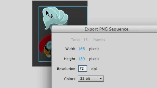 How to Export PNG sequences from Adobe Animate