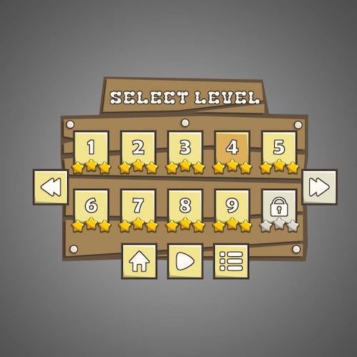 Western GUI Royalty Free Game Art
