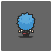 Blue Hair Four Direction Sprite Character