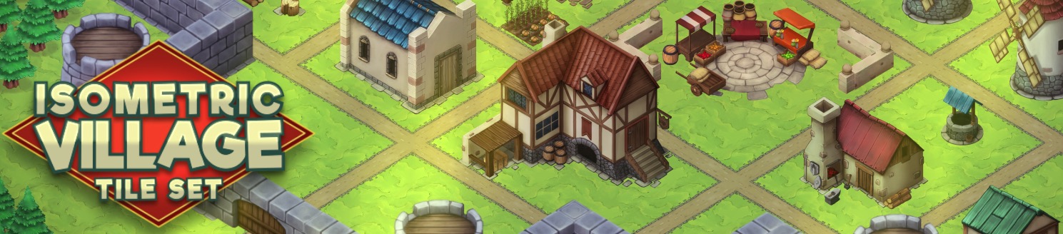 Isometric Village Tile Set