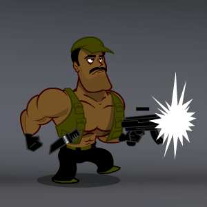 Fully animated, free game character Jungle style