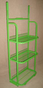Strengthened bookcase with wire shelves