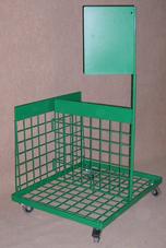 Trolley with grid and place for graphics