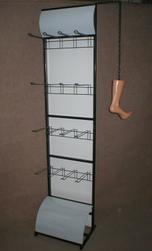 Display stand for socks with plastic leg CT