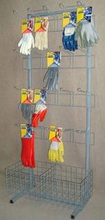Stand with hooks and baskets