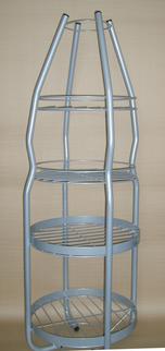 Rack with shelves for water bottles