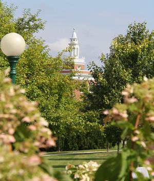 Castleton's campus blooms in the spring.