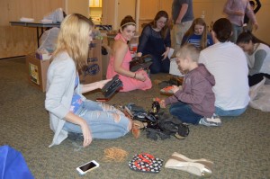 Tegan Waite collects shoes for Kenya