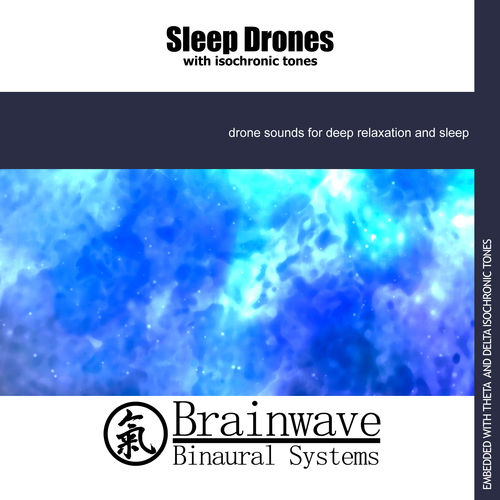 Sleep Drones with Isochronic Tones Cover Art Blurred Background