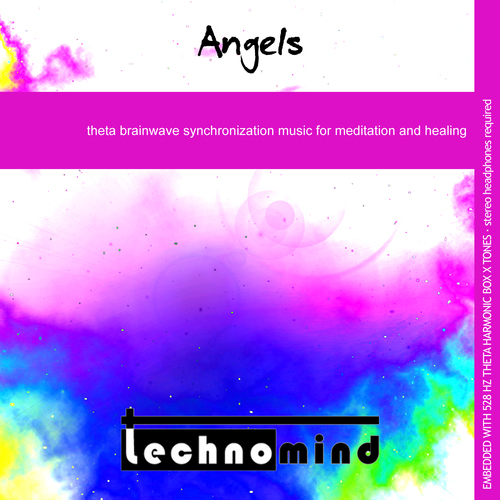 Angels: Theta Brainwave Synchronization Music for Meditation and Healing Cover Art Blurred Background
