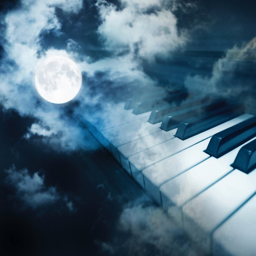 Beethoven: Moonlight Sonata Cover Art Blurred Background