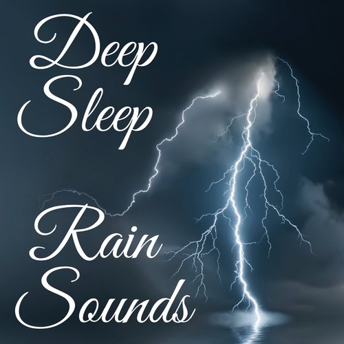 Deep Sleep Rain Sounds Cover Art Blurred Background