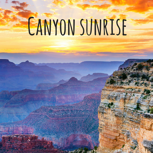 Canyon Sunrise Cover Art Blurred Background