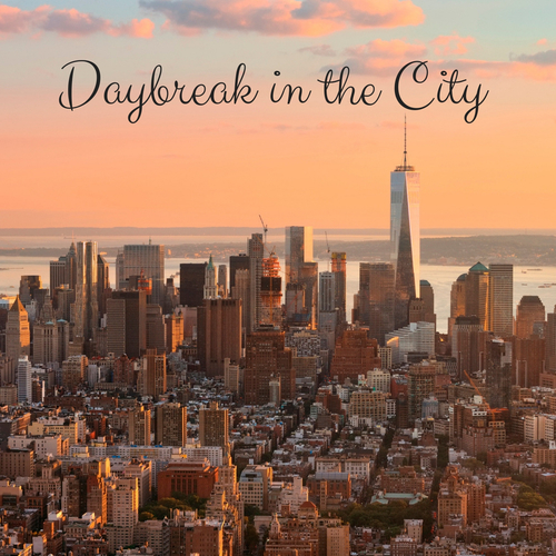 Daybreak in the City Cover Art Blurred Background