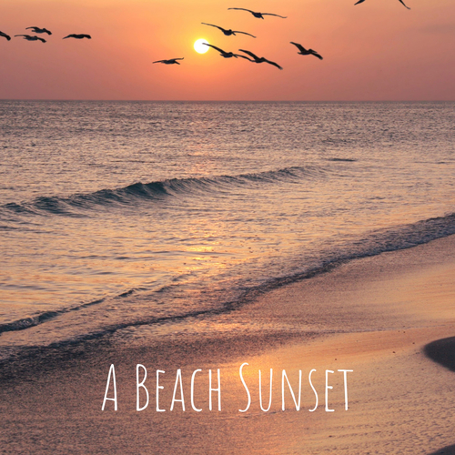 A Beach Sunset Cover Art Blurred Background