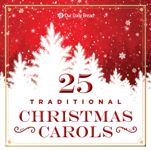 25 Traditional Christmas Carols Cover Art Blurred Background