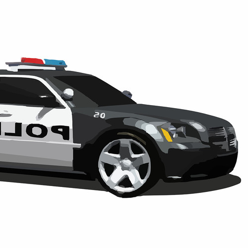 3d Police Siren Cover Art Blurred Background