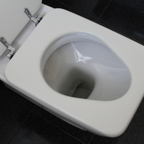 Toilet Flushing Cover Art Blurred Background